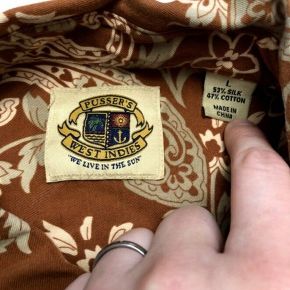 Men’s Pusser’s West Indies Silk Blend Button Shirt - Picture 3 of 5